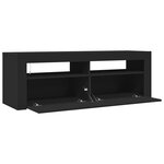 vidaXL Meuble TV avec lumières LED noir 120x35x40 cm