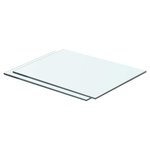 vidaXL Panneaux d'étagère 2 Pièces Verre Transparent 40 x 25 cm