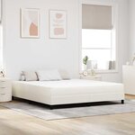 vidaXL Matelas de Lit avec matelas Crème 180 x 200 cm tissu