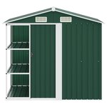 vidaXL Abri de jardin avec étagère Vert 205x130x183 cm Fer