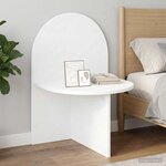 vidaXL Table de chevet Blanc 48 x 49 x 65 cm Bois d’ingénierie