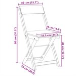 vidaXL Chaises de bistrot d'extérieur 4 Pièces Gris foncé 40 x 53 x 80 cm