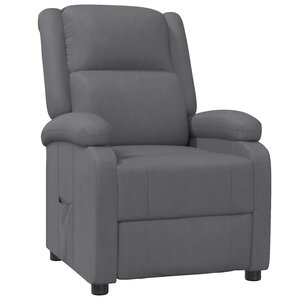 vidaXL Fauteuil inclinable Gris Similicuir