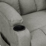 vidaXL Fauteuil Gris clair Tissu