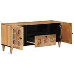 vidaXL Meuble TV Naturel 105 x 33 5 x 46 cm Bois de mangue massif