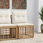 vidaXL Unité de canapé sans accoudoir modulable pour extérieur Naturel