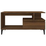 vidaXL Table basse Chêne marron 90x49x45 cm Bois d'ingénierie