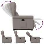 vidaXL Fauteuil inclinable taupe tissu