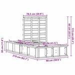 vidaXL Cadre de lit avec stockage Marron cire 80 x 200 cm bois
