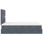 vidaXL Cadre de lit ottoman avec matelas gris foncé 120x190 cm velours