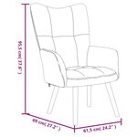 vidaXL Chaise de relaxation avec repose-pied Noir Velours