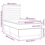 vidaXL Sommier à lattes de lit avec matelas Marron foncé 90x200 cm