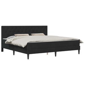 vidaXL Cadre de lit avec matelas Noir 180 x 200 cm Velours
