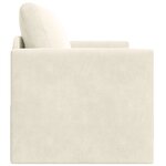 vidaXL Canapé-lit au sol 2-en-1 Crème 124x204x61 cm Velours