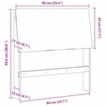 vidaXL Tête de lit capitonnée Taupe 90 cm Pin massif