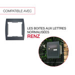 Support grillage rigide & palissade gris anthr. Mat sablé ral 7016ms