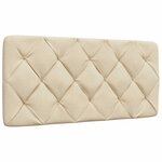 vidaXL Cadre de lit avec LED sans matelas crème 100x200 cm tissu
