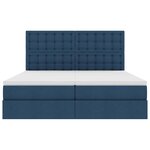 vidaXL Lit de Rangement Bleu 200 x 200 cm Cuir synthétique