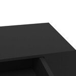 vidaXL Étagère murale flottante avec tiroir Noir 48x25x8 cm