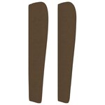 vidaXL Tête de lit avec oreilles Marron foncé 103x23x118/128 cm Tissu