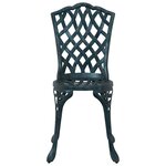 vidaXL Ensemble bistro de jardin 3 Pièces Vert Aluminium