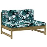 vidaXL Canapé central 120x80 cm bois de pin imprégné