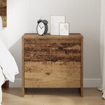 vidaXL Cabinet de chevet Vieux bois Bois d'ingénierie