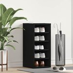 vidaXL Meuble à chaussures avec étagère Chêne noir 32 x 35 x 70 cm