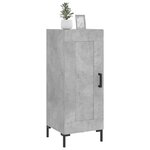 vidaXL Buffet Gris béton 34 5x34x90 cm Bois d'ingénierie