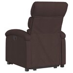 vidaXL Fauteuil inclinable marron foncé tissu