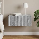 vidaXL Cabinet de chevet mural Sonoma gris 49 x 34 5 x 20 cm