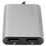 Startech.com adaptateur thunderbolt 3 vers double displayport - adaptateur vidéo double écran/multi-écran thunderbolt 3 vers double displayport 1.2 (dp) 4k 60 hz/5k - thunderbolt type c vers displayport