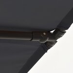 vidaXL Parasol de jardin avec mât en aluminium 2x1 5 m Noir