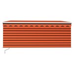 vidaXL Auvent rétractable manuel avec store 3 5x2 5 m Orange et marron