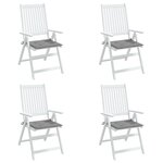 vidaXL Coussins de chaise de jardin 4 Pièces gris 50x50x3 cm tissu oxford