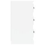 vidaXL Buffets 2 Pièces blanc brillant bois d'ingénierie