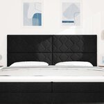 vidaXL Tête de lit Noir 200 cm tissu