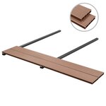 vidaXL Planche de terrasse 108 Pièces Marron WPC
