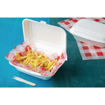 Lot de 250 barquettes à charnière en bagasse compostable - fiesta green -  - bagasse 182x135x66mm