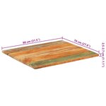 vidaXL Dessus de table rectangulaire 70x80 cm 25-27 mm Bois récupéré