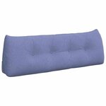 vidaXL Coussin de Dos Bleu denim 140 x 24 x 50 cm tissu