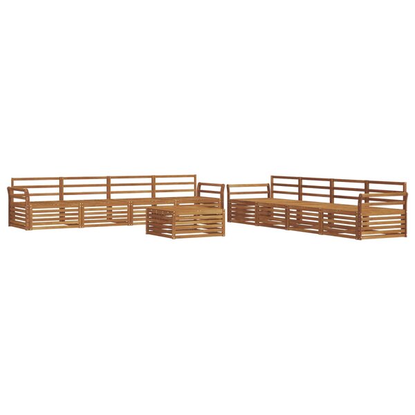 vidaXL Ensemble de canapés d'extérieur 9 pc Naturel