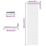 vidaXL Moustiquaire de porte à chaîne 56x202 cm aluminium