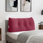 vidaXL Coussin de Dos Bordeaux 100 x 24 x 50 cm Velours