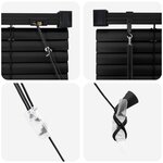 vidaXL Store Vénitien Réglable Noir 213 x 140 cm PVC