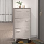 vidaXL Armoire à chaussures HAMAR Blanc 59 5x35x117 cm Bois de pin