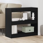 Cabinet de livres en chêne noir vidaXL - 80x30x72 cm
