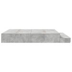 vidaXL Cadre de lit avec rangement Gris béton 236 5 x 180 x 31 5 cm