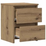 vidaXL Table de chevet chêne artisanal 30x30x40 cm bois d'ingénierie