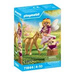 71844 Poulain licorne doré avec fée